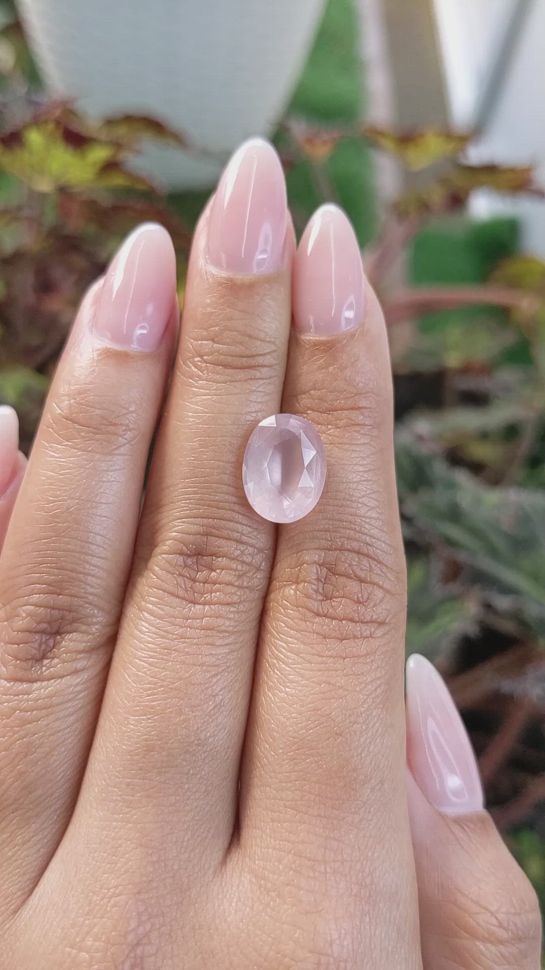 4.22 Ct. Rose Quartz from Ceylon (Sri Lanka) Size Video