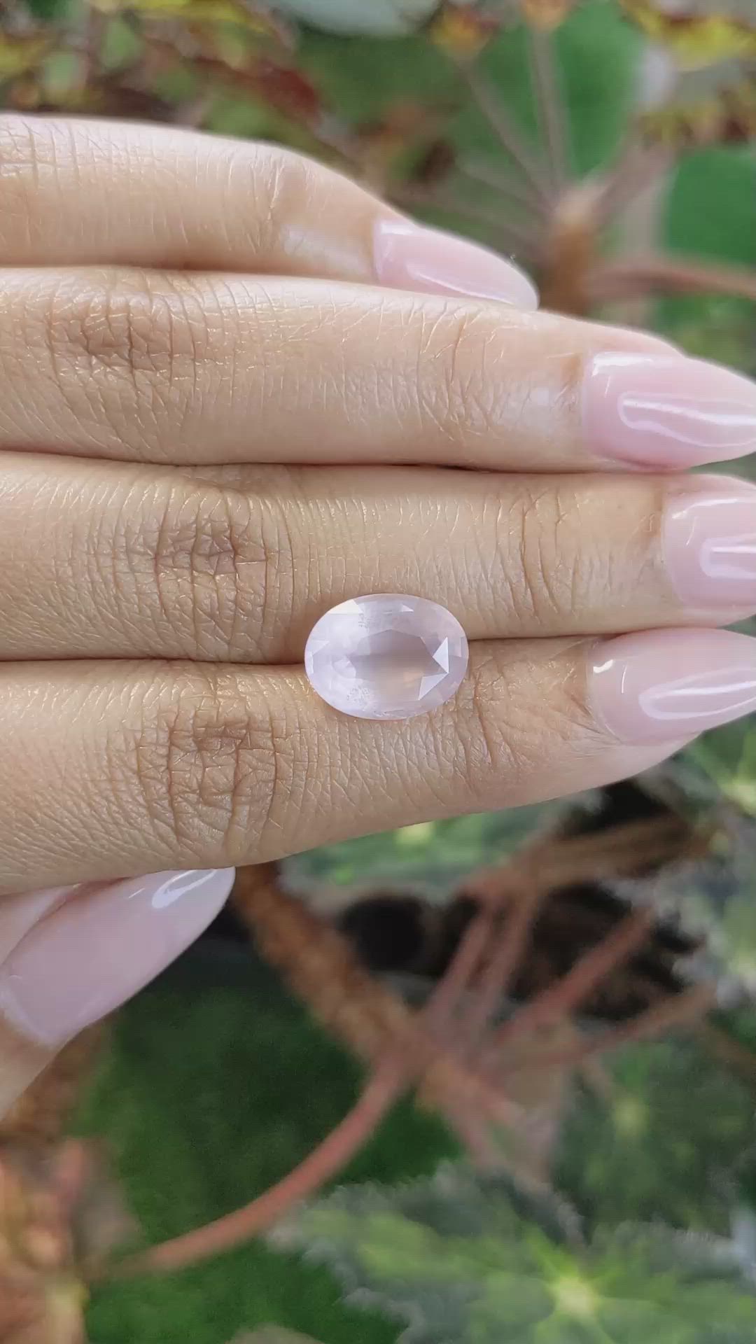 4.22 Ct. Rose Quartz from Ceylon (Sri Lanka) Size Video