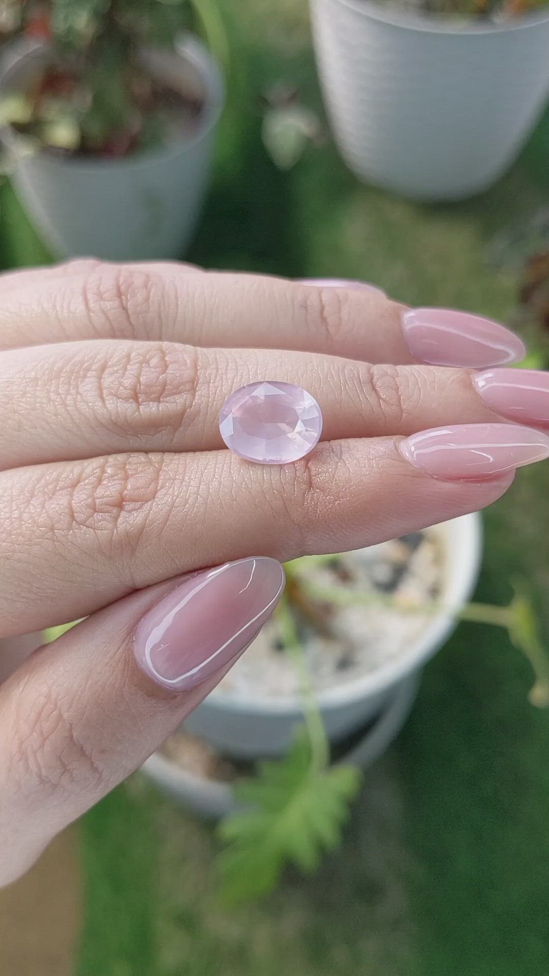 3.62 Ct. Rose Quartz from Ceylon (Sri Lanka) Size Video