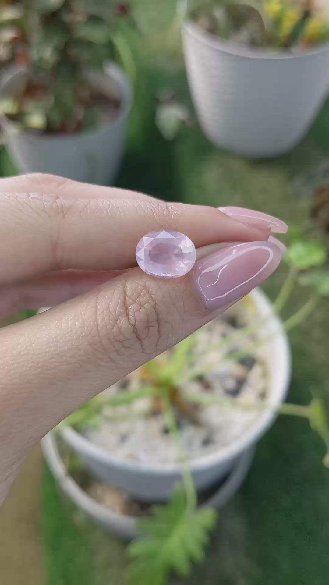 3.62 Ct. Rose Quartz from Ceylon (Sri Lanka) Size Video