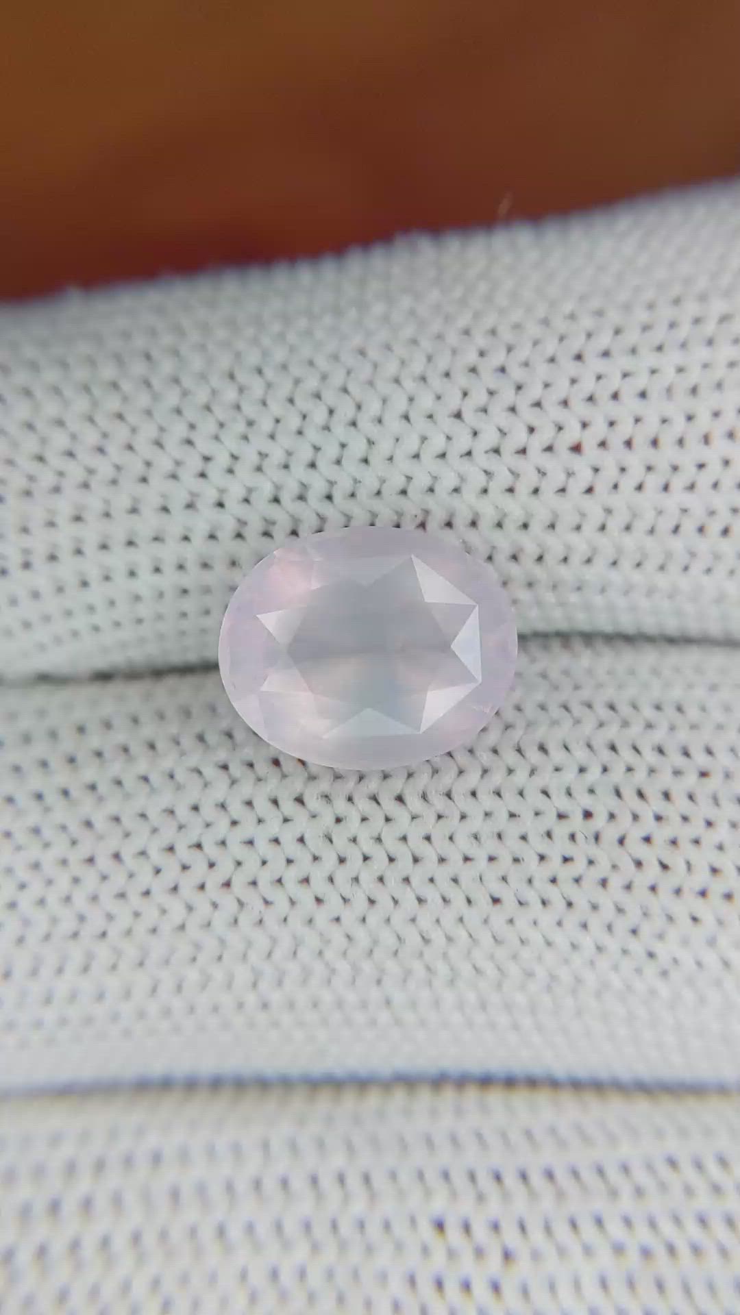 3.63 Ct. Rose Quartz from Ceylon (Sri Lanka) Size Video