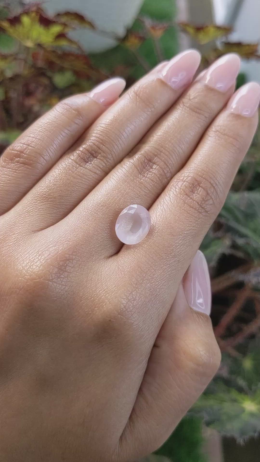 3.63 Ct. Rose Quartz from Ceylon (Sri Lanka) Size Video