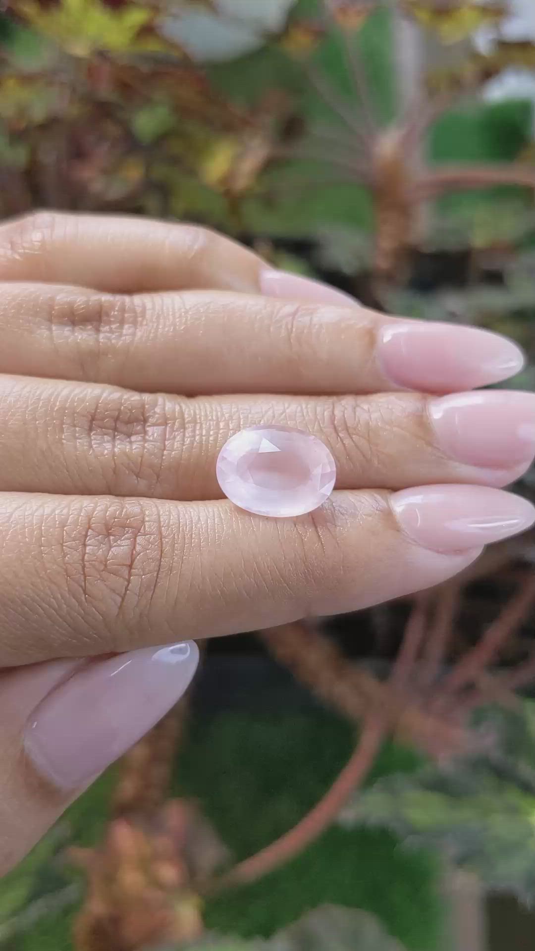 4.85 Ct. Rose Quartz from Ceylon (Sri Lanka) Size Video
