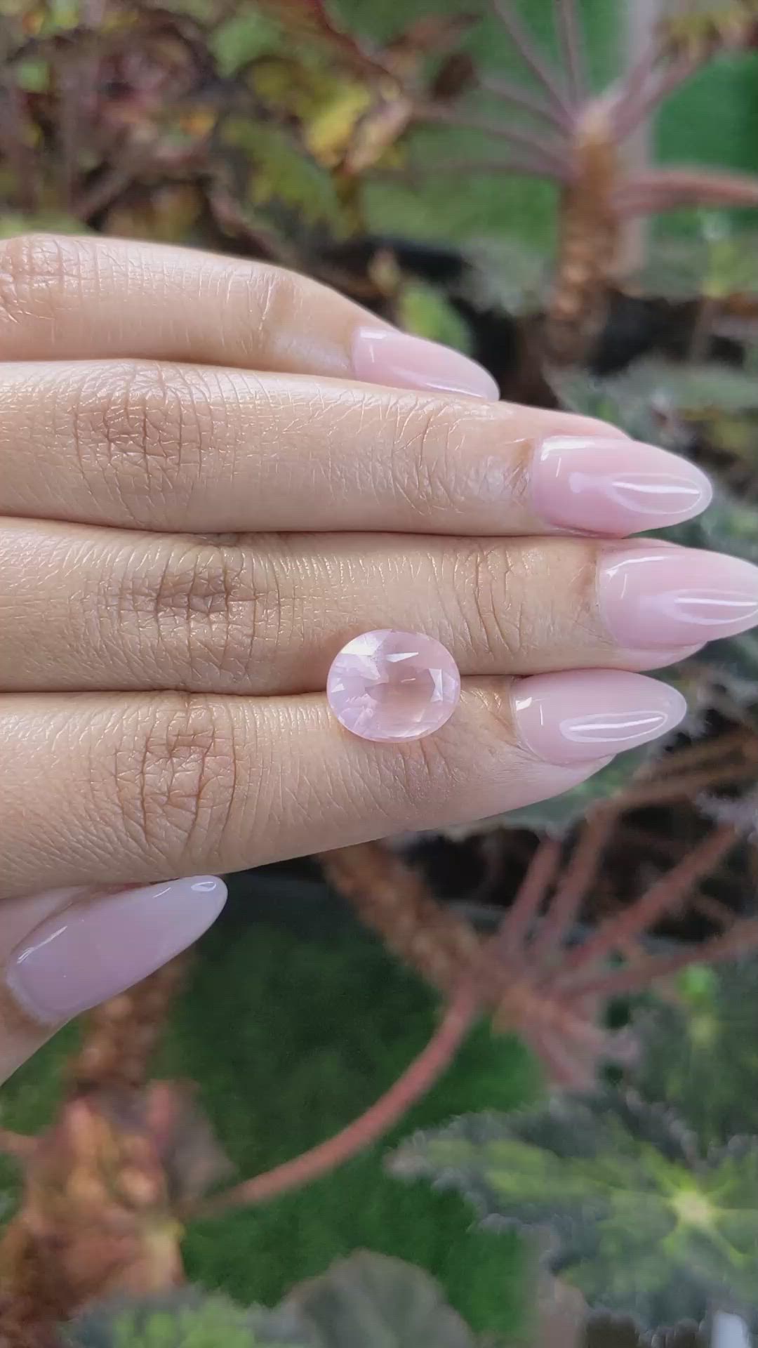 5.01 Ct. Rose Quartz from Ceylon (Sri Lanka) Size Video