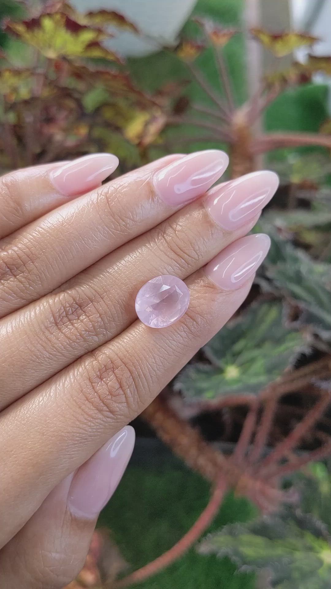 5.01 Ct. Rose Quartz from Ceylon (Sri Lanka) Size Video