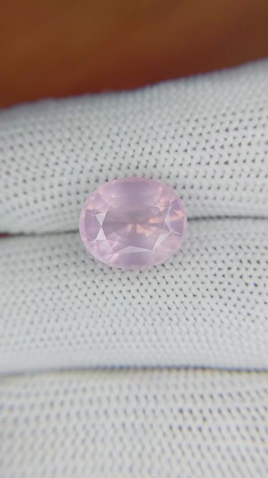 5.01 Ct. Rose Quartz from Ceylon (Sri Lanka) Size Video