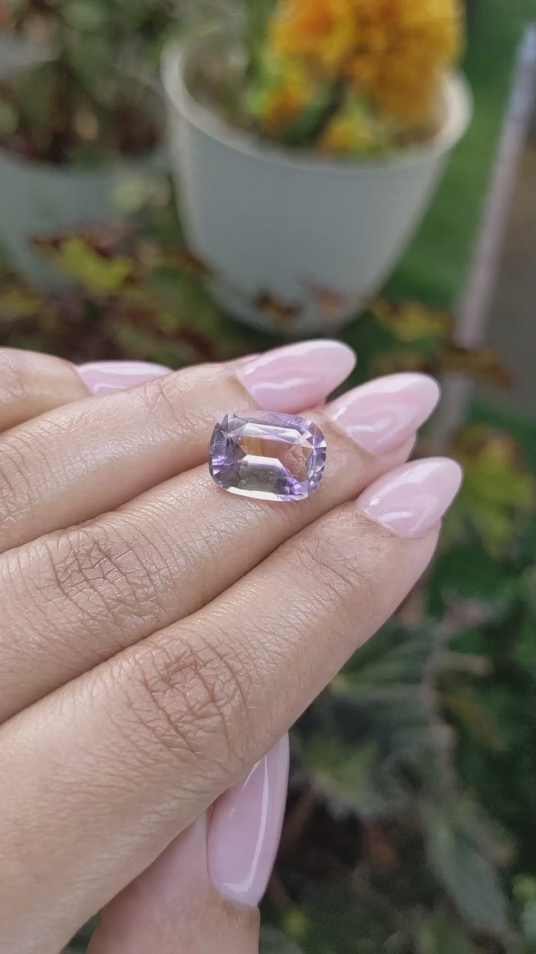 5.65 Ct. Ametrine from Ceylon (Sri Lanka) Size Video