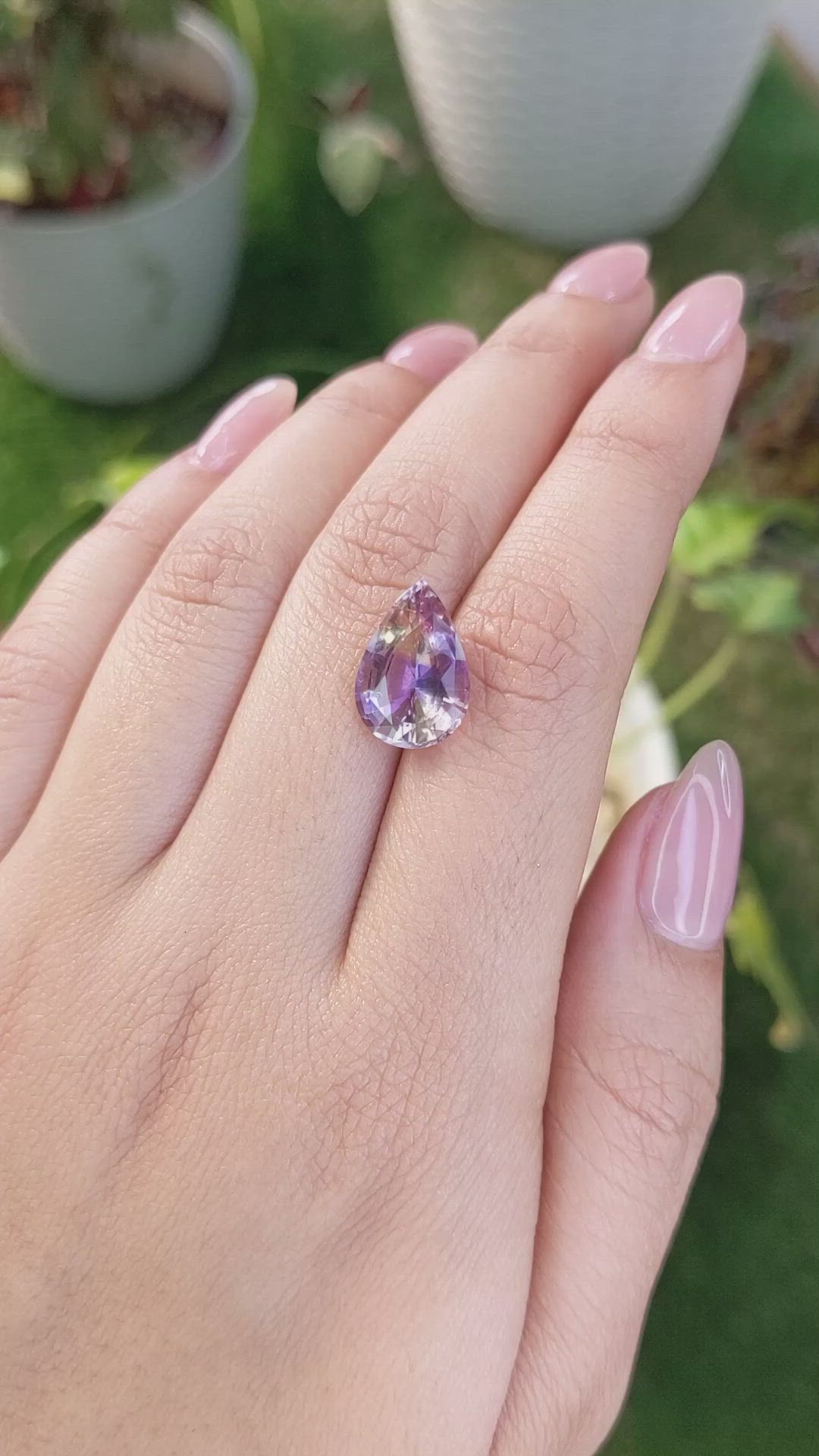 4.80 Ct. Ametrine from Ceylon (Sri Lanka) Size Video