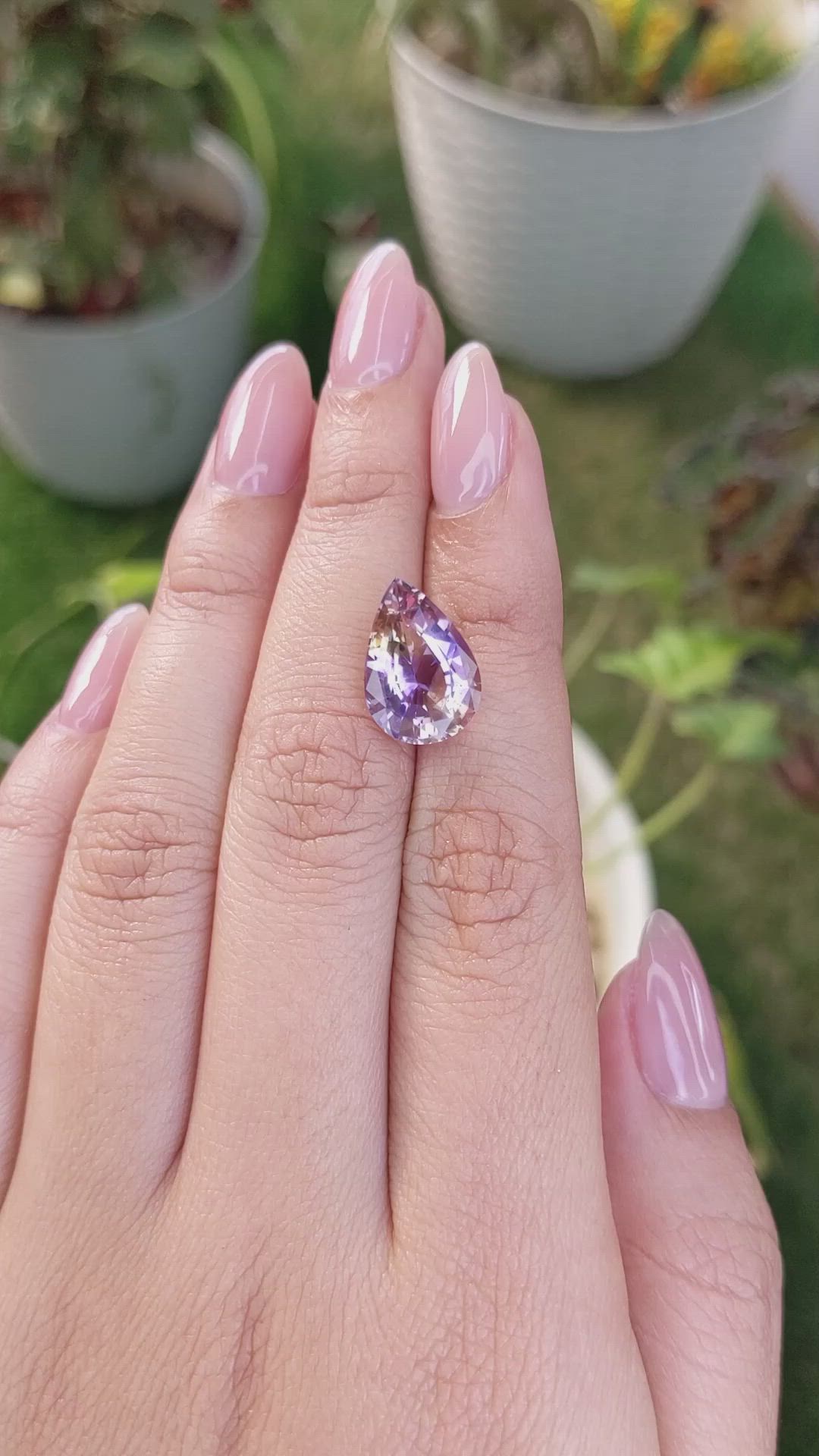 4.80 Ct. Ametrine from Ceylon (Sri Lanka) Size Video