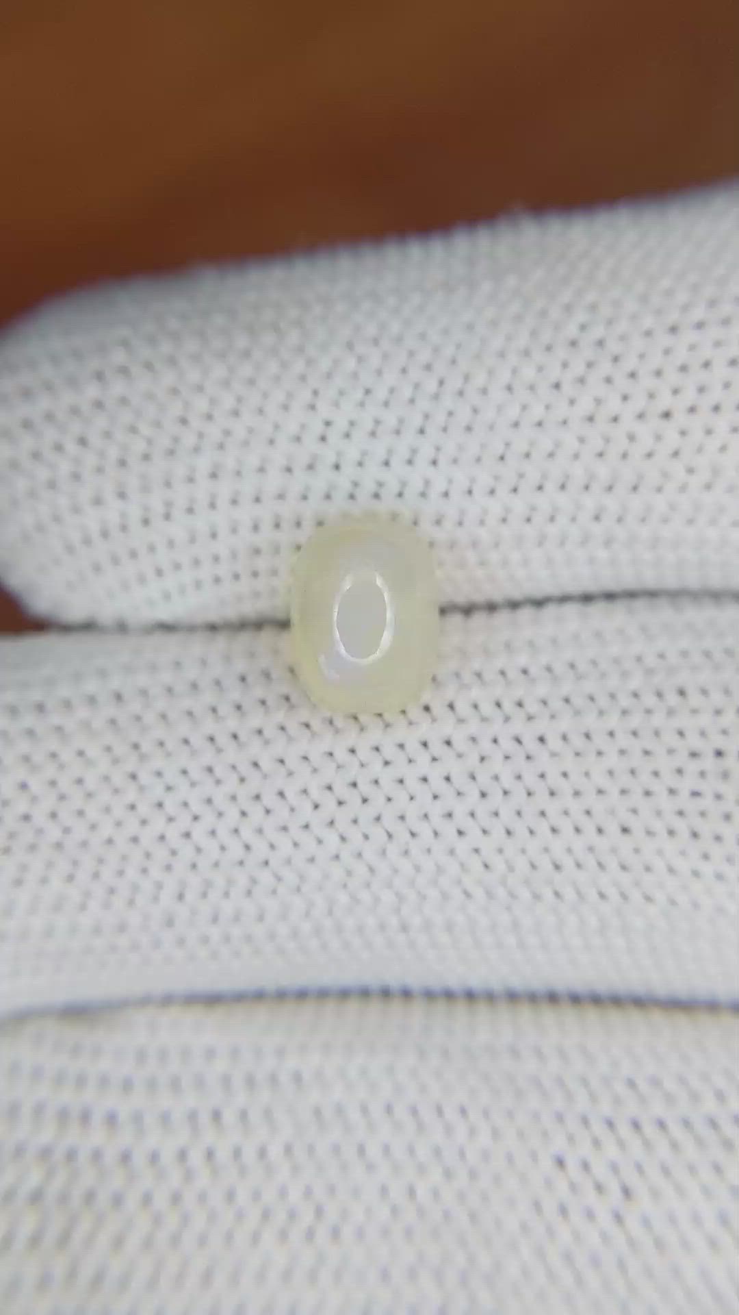1.24 Ct. Cabochon White Opal from Australia Size Video