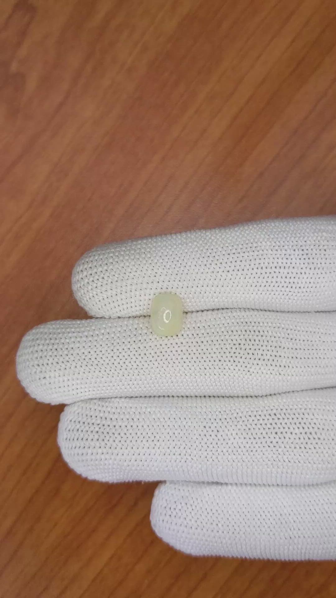 1.24 Ct. Cabochon White Opal from Australia Size Video