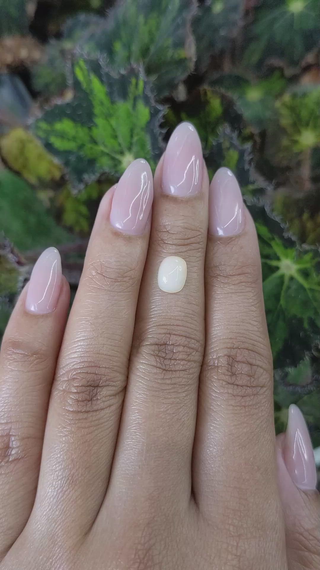 1.18 Ct. Cabochon White Opal from Australia Size Video