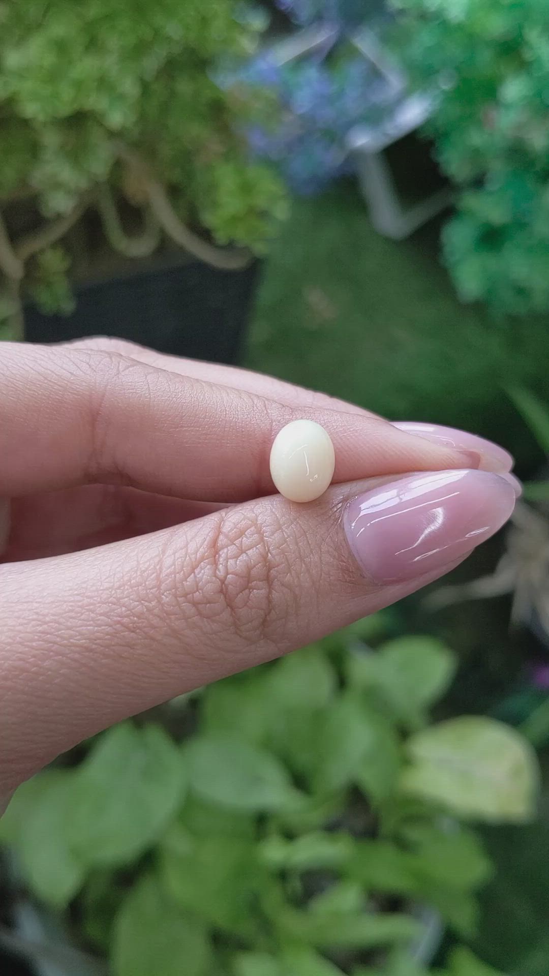 1.75 Ct. Cabochon White Opal from Australia Size Video