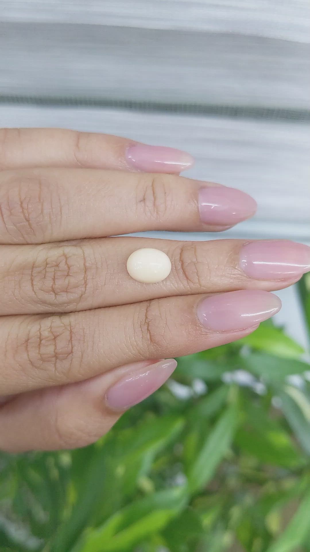 1.75 Ct. Cabochon White Opal from Australia Size Video