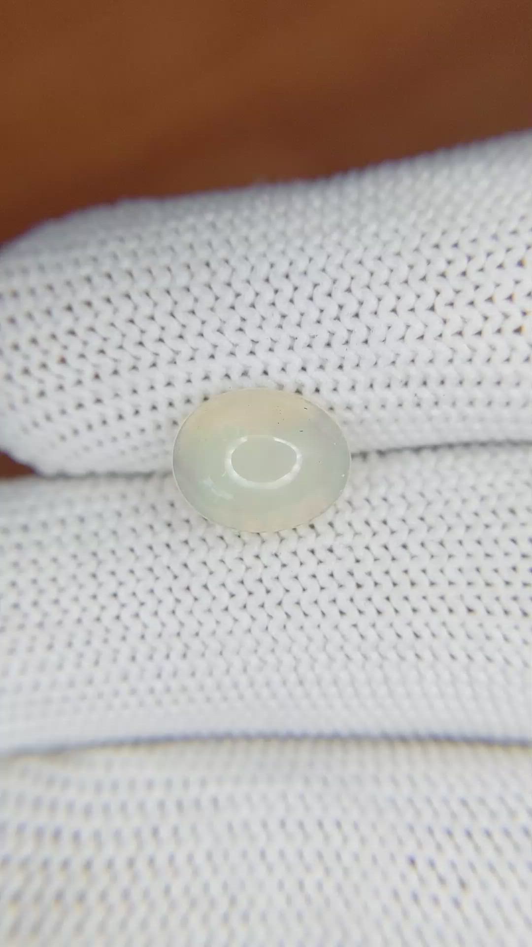 1.58 Ct. Cabochon White Opal from Australia Size Video