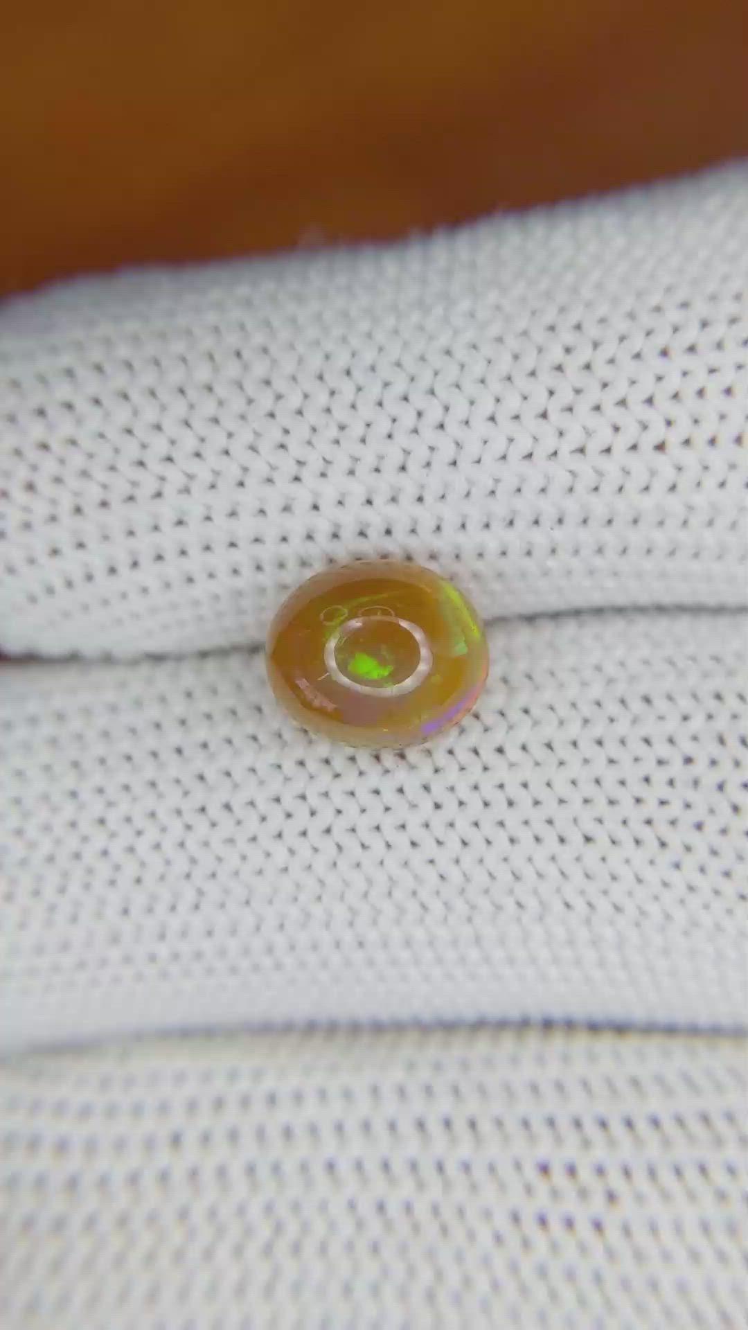 1.83 Ct. Cabochon Fire Opal from Australia Size Video