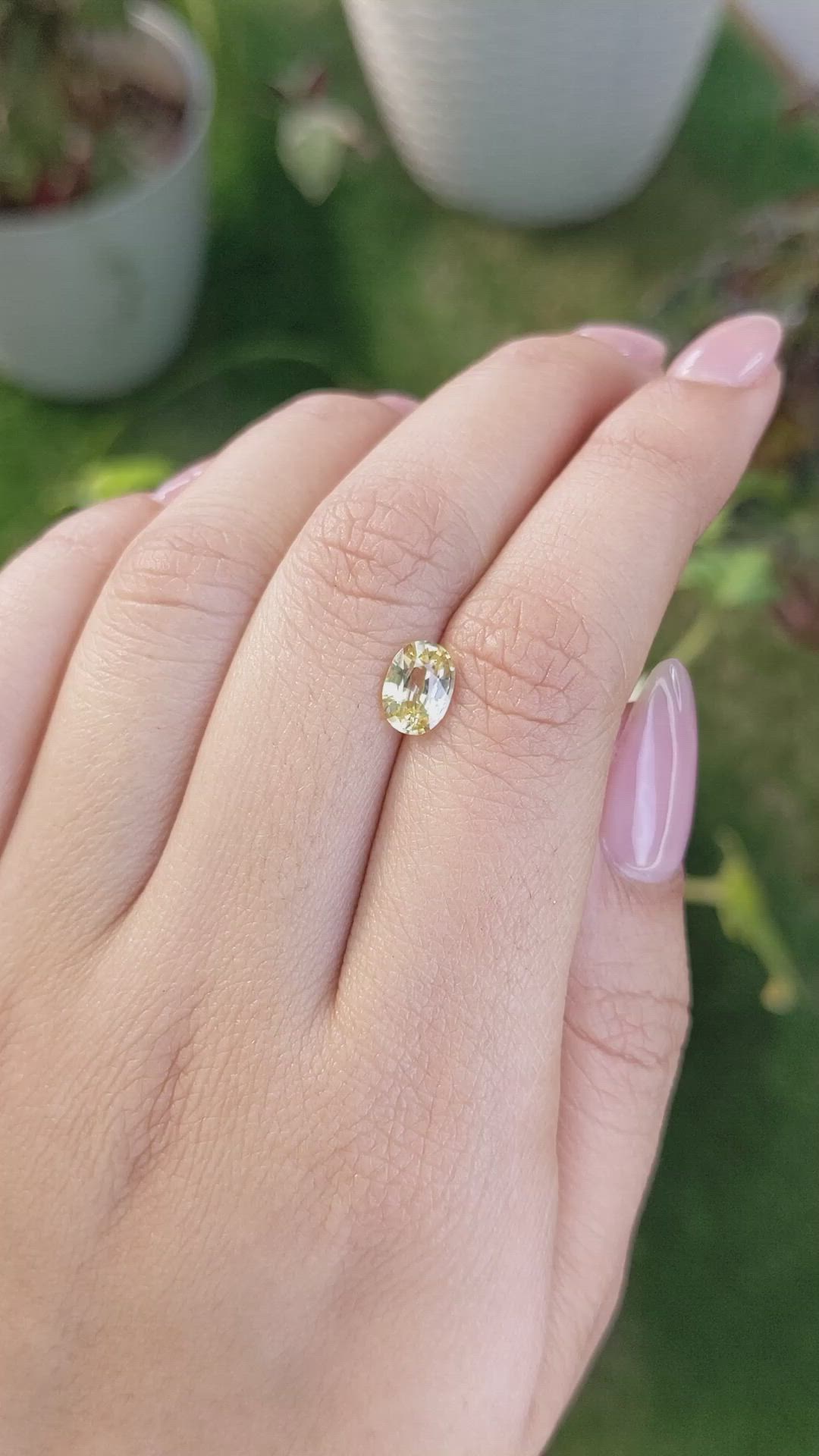 1.53 Ct. Zircon from Ceylon (Sri Lanka) Size Video