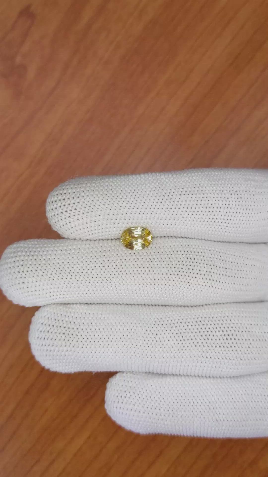 1.53 Ct. Zircon from Ceylon (Sri Lanka) Size Video