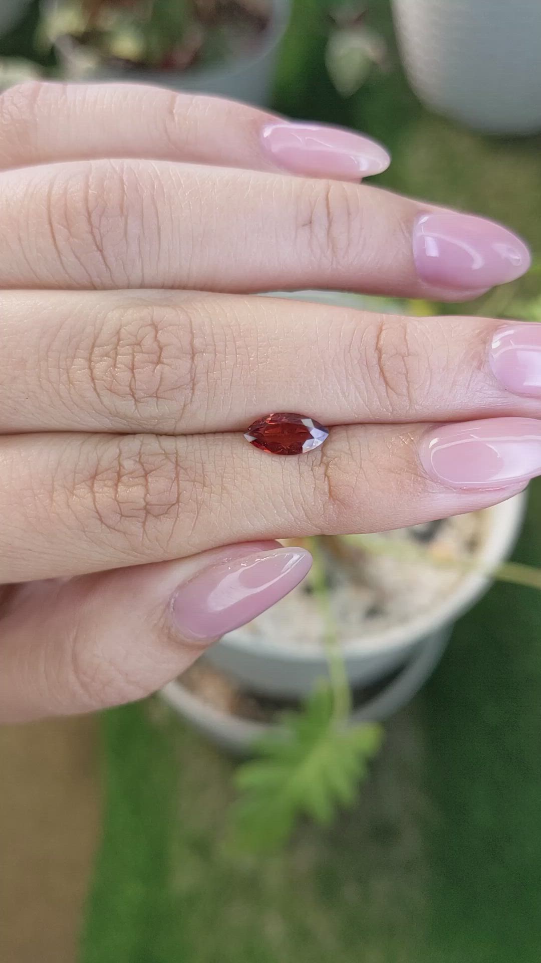 0.87 Ct. Almandine Garnet from Ceylon (Sri Lanka) Size Video