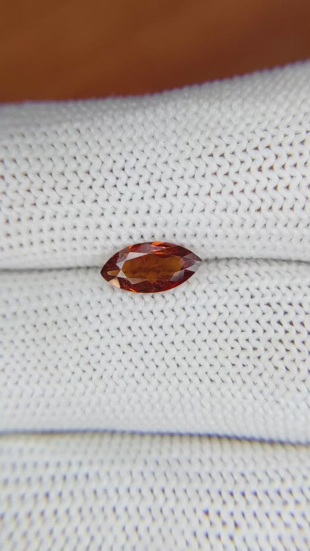 0.87 Ct. Almandine Garnet from Ceylon (Sri Lanka) Size Video