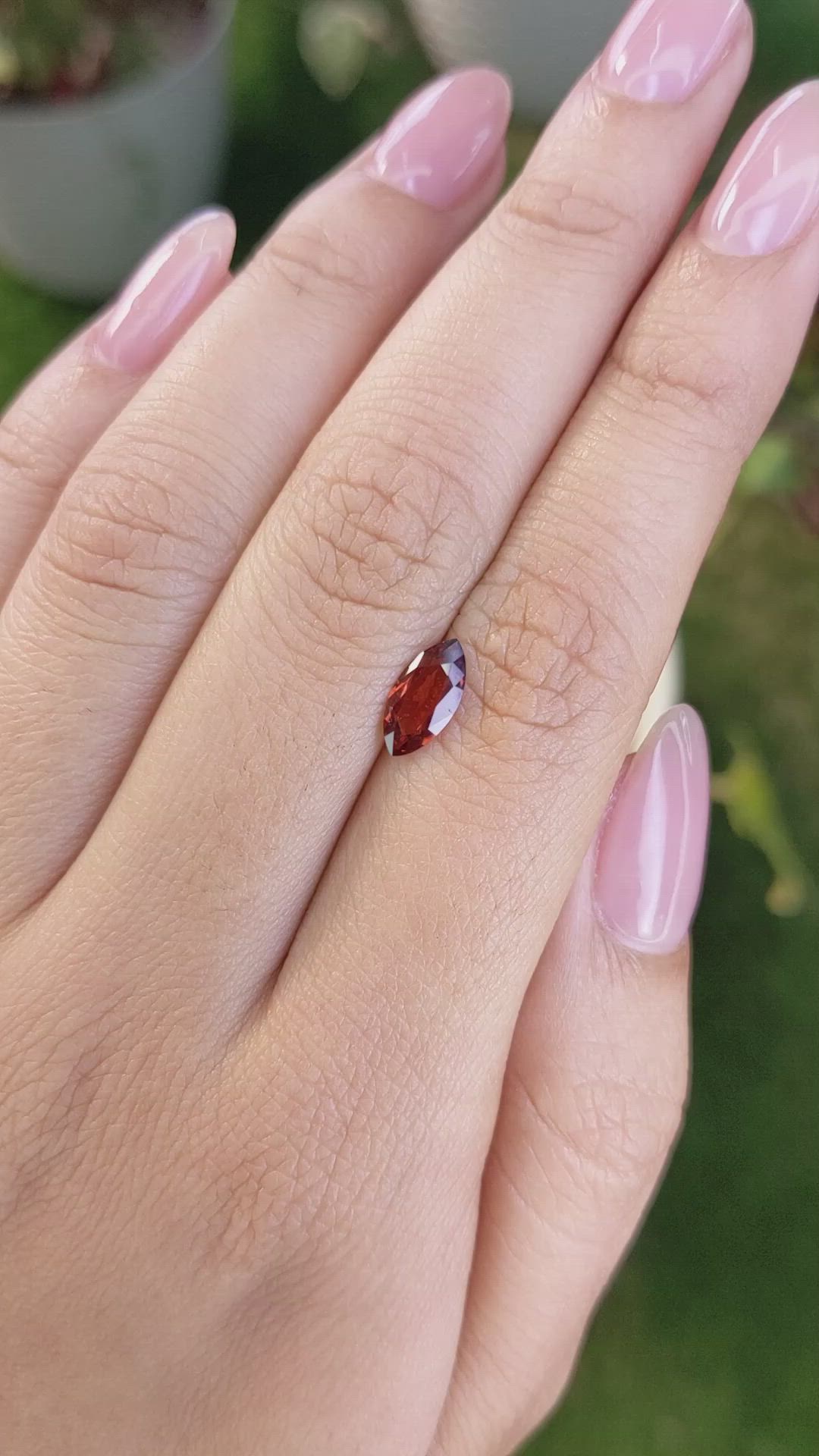 0.87 Ct. Almandine Garnet from Ceylon (Sri Lanka) Size Video