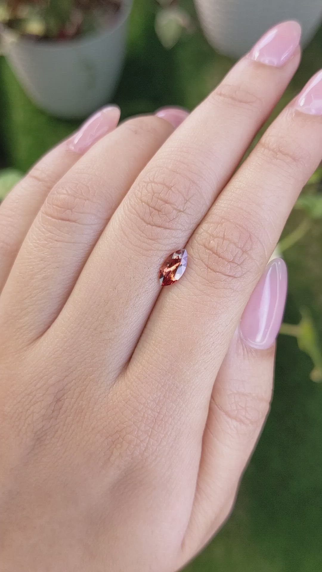 0.84 Ct. Almandine Garnet from Ceylon (Sri Lanka) Size Video