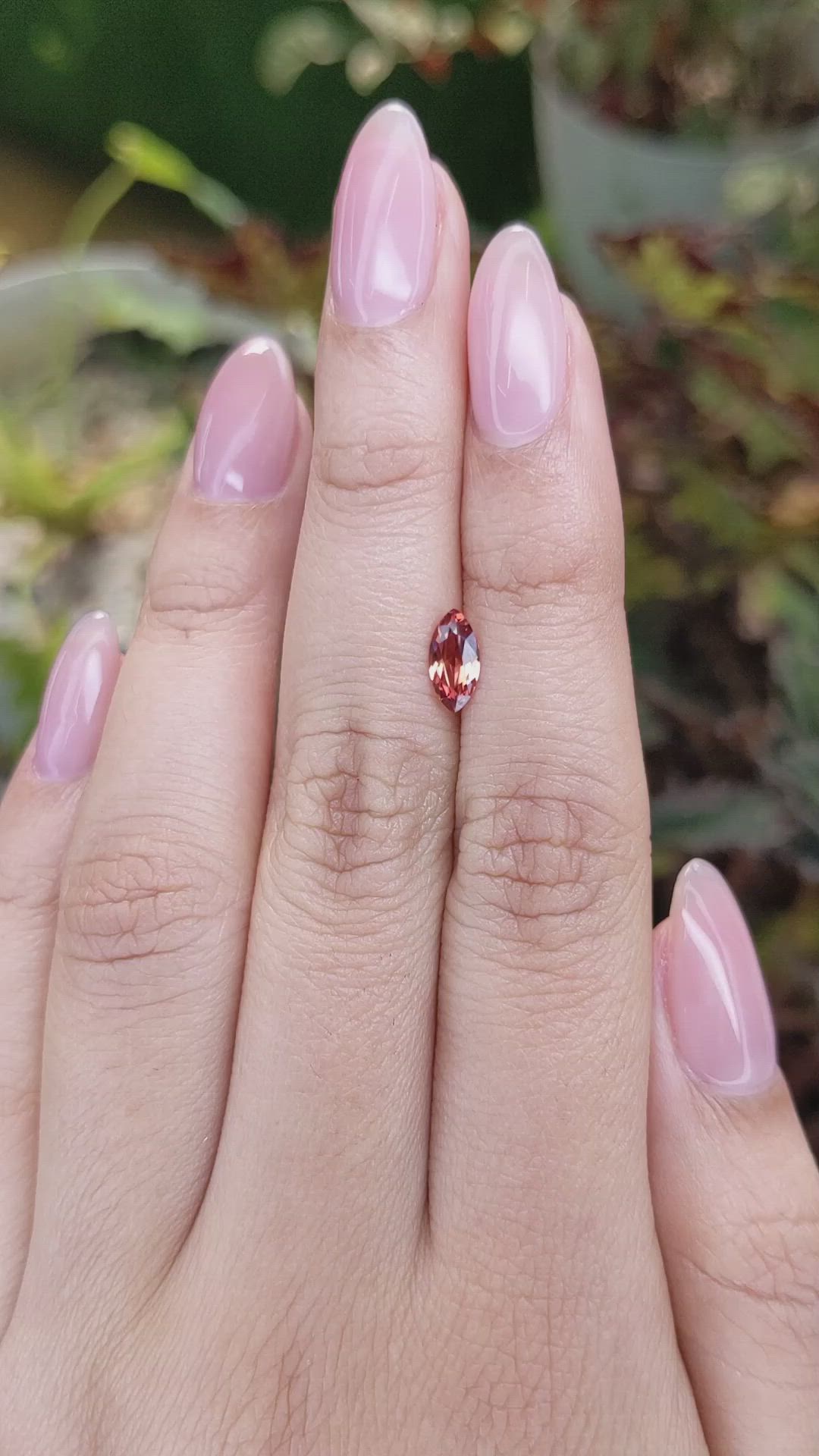 0.68 Ct. Almandine Garnet from Ceylon (Sri Lanka) Size Video