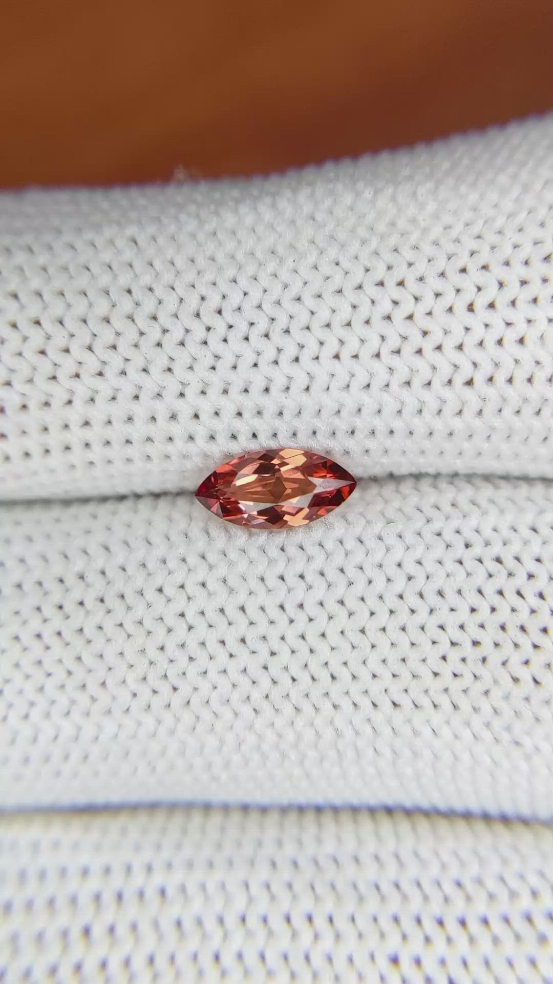 0.68 Ct. Almandine Garnet from Ceylon (Sri Lanka) Size Video