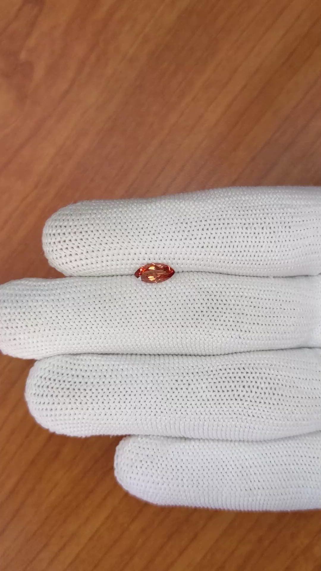 0.68 Ct. Almandine Garnet from Ceylon (Sri Lanka) Size Video