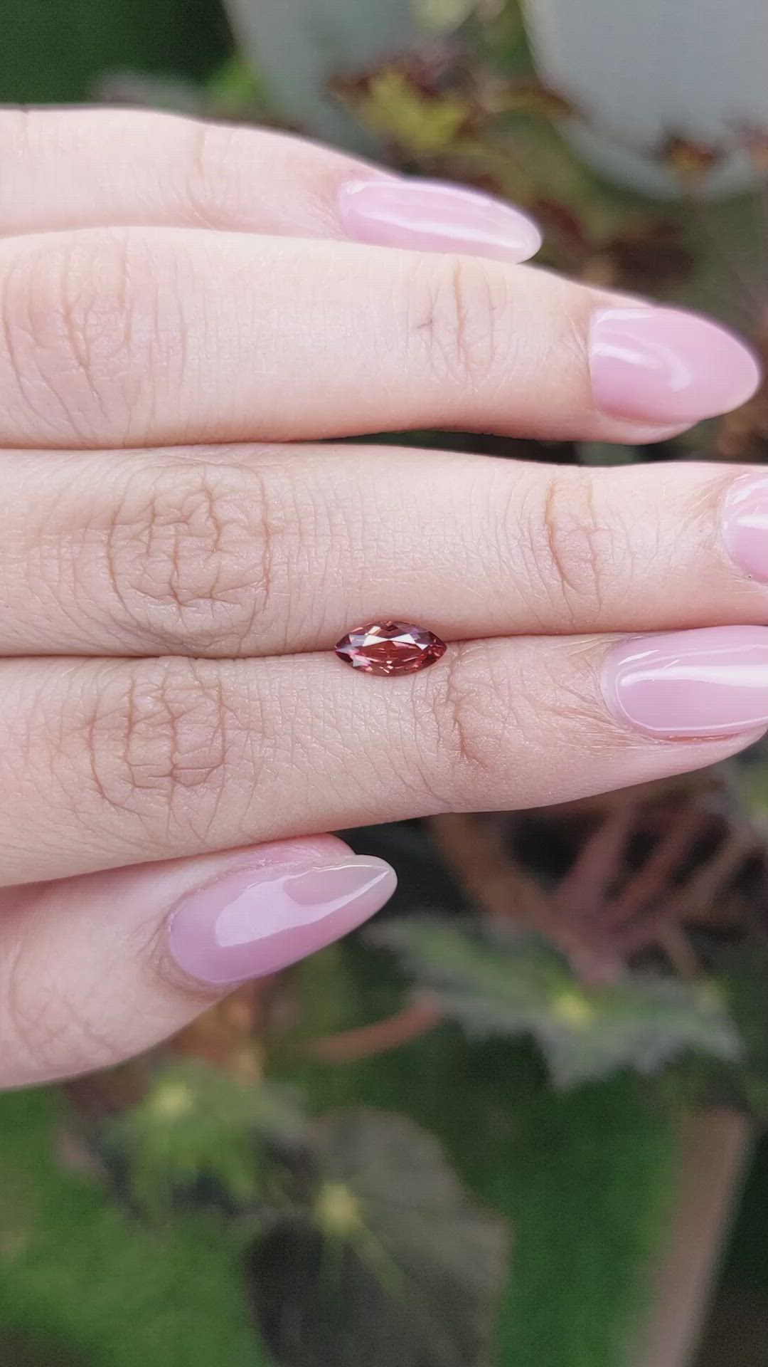 0.68 Ct. Almandine Garnet from Ceylon (Sri Lanka) Size Video