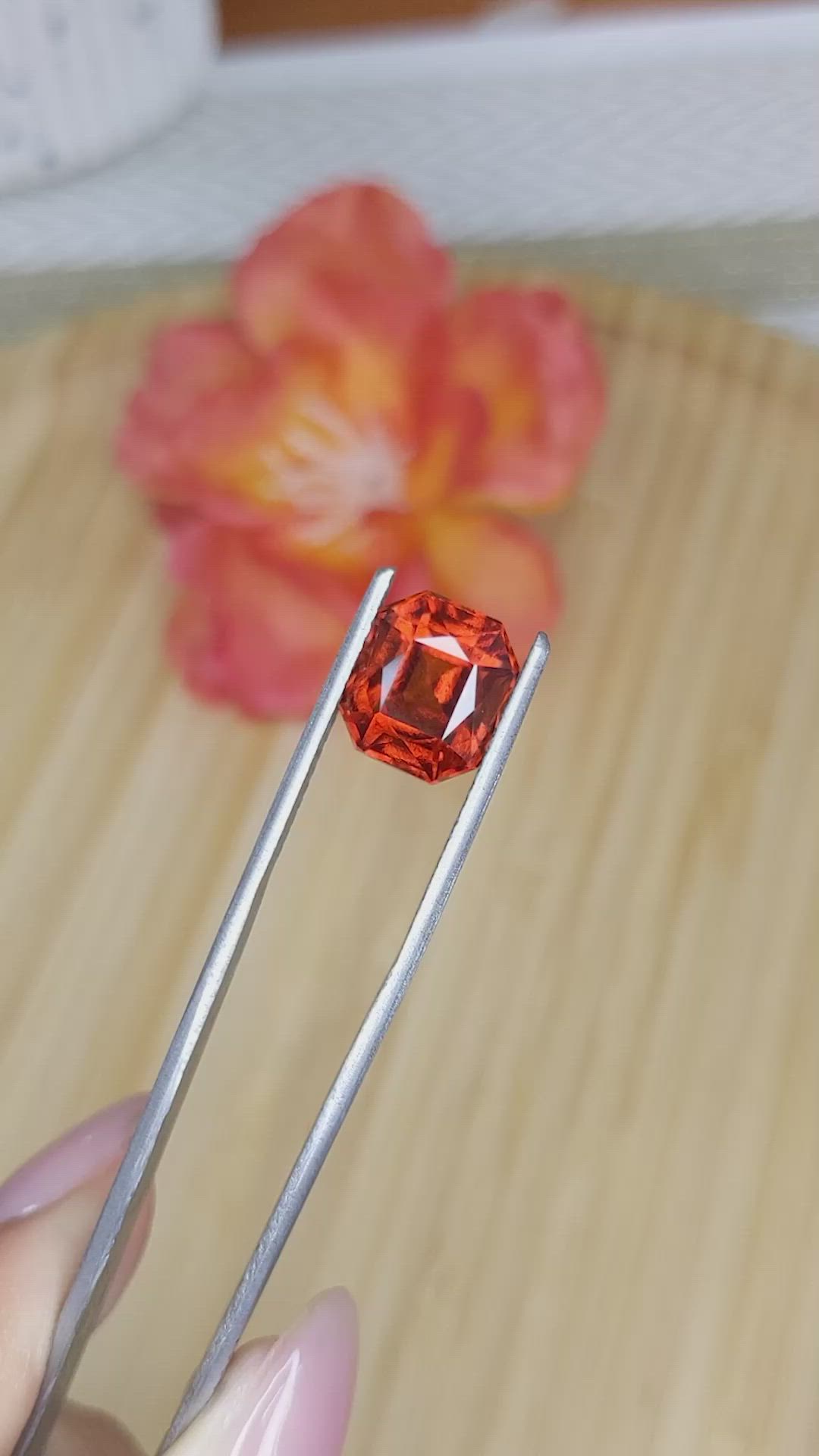 5.89 Ct. Hessonite Garnet from Madagascar Size Video