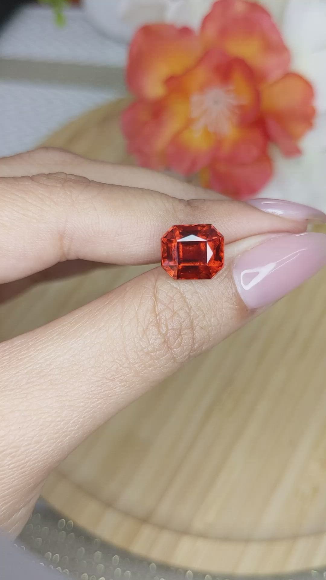 5.89 Ct. Hessonite Garnet from Madagascar Size Video