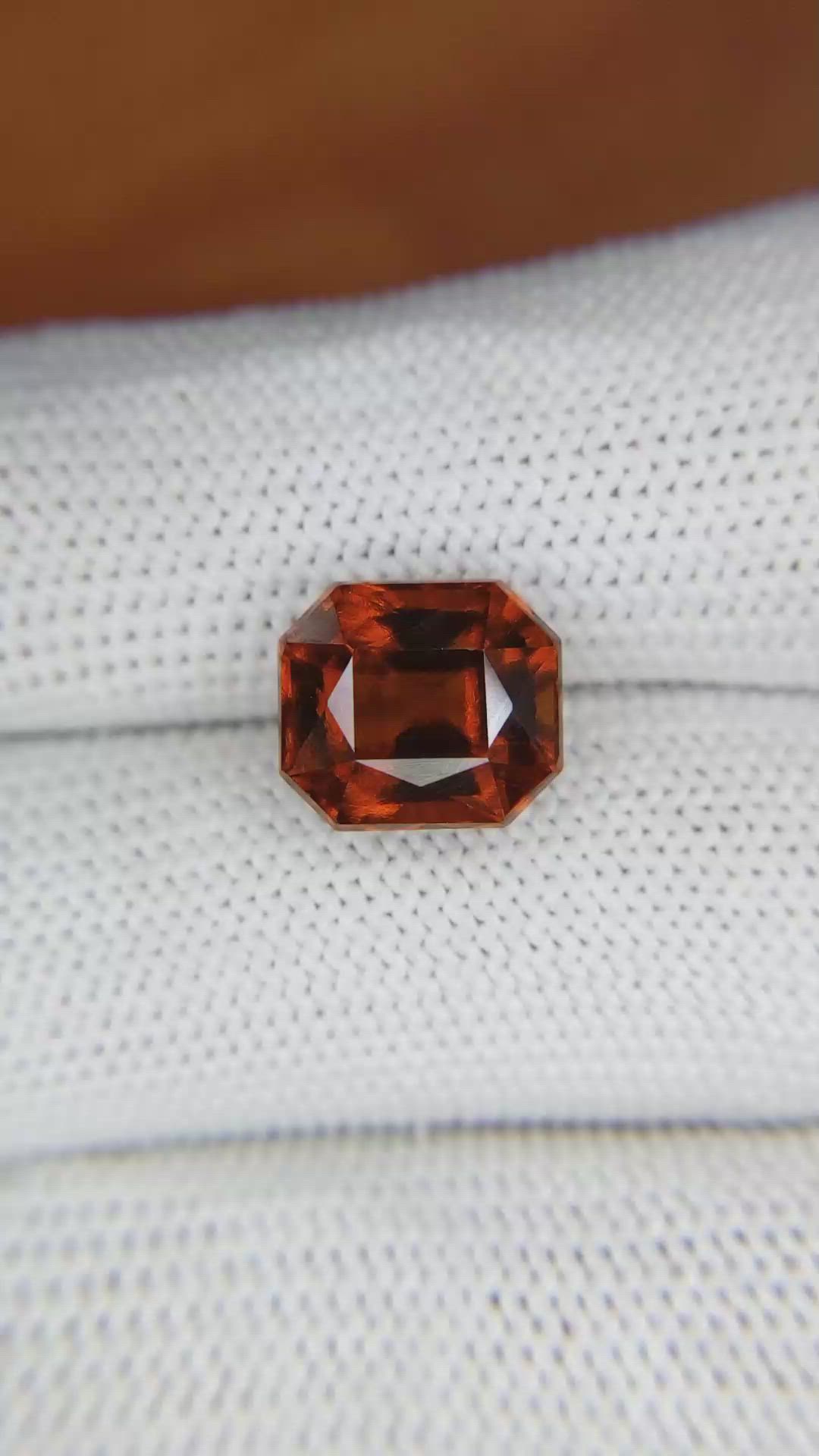 5.89 Ct. Hessonite Garnet from Madagascar Size Video