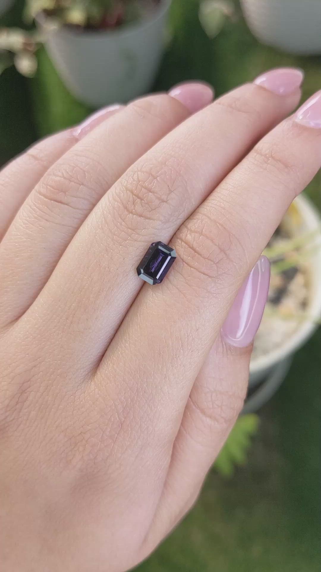 1.55 Ct. Spinel from Ceylon (Sri Lanka) Size Video