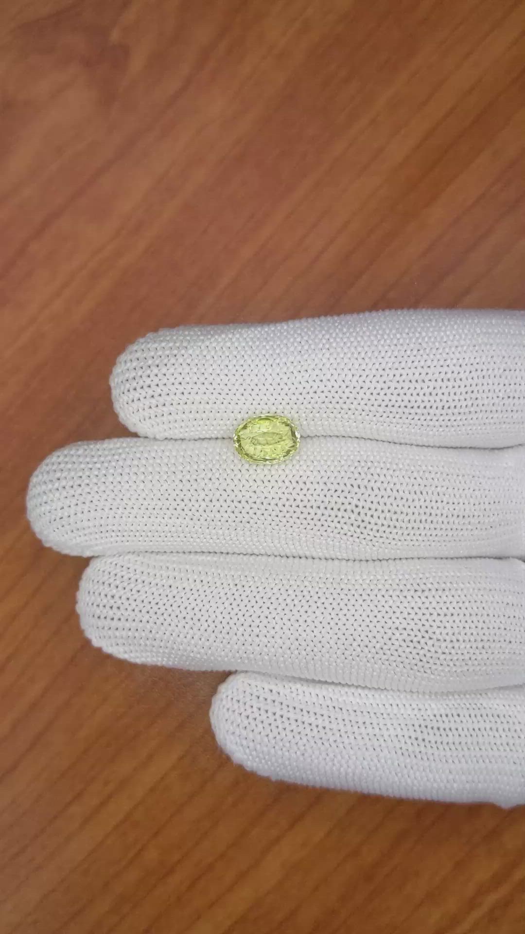 2.76 Ct. Chrysoberyl from Ceylon (Sri Lanka) Size Video