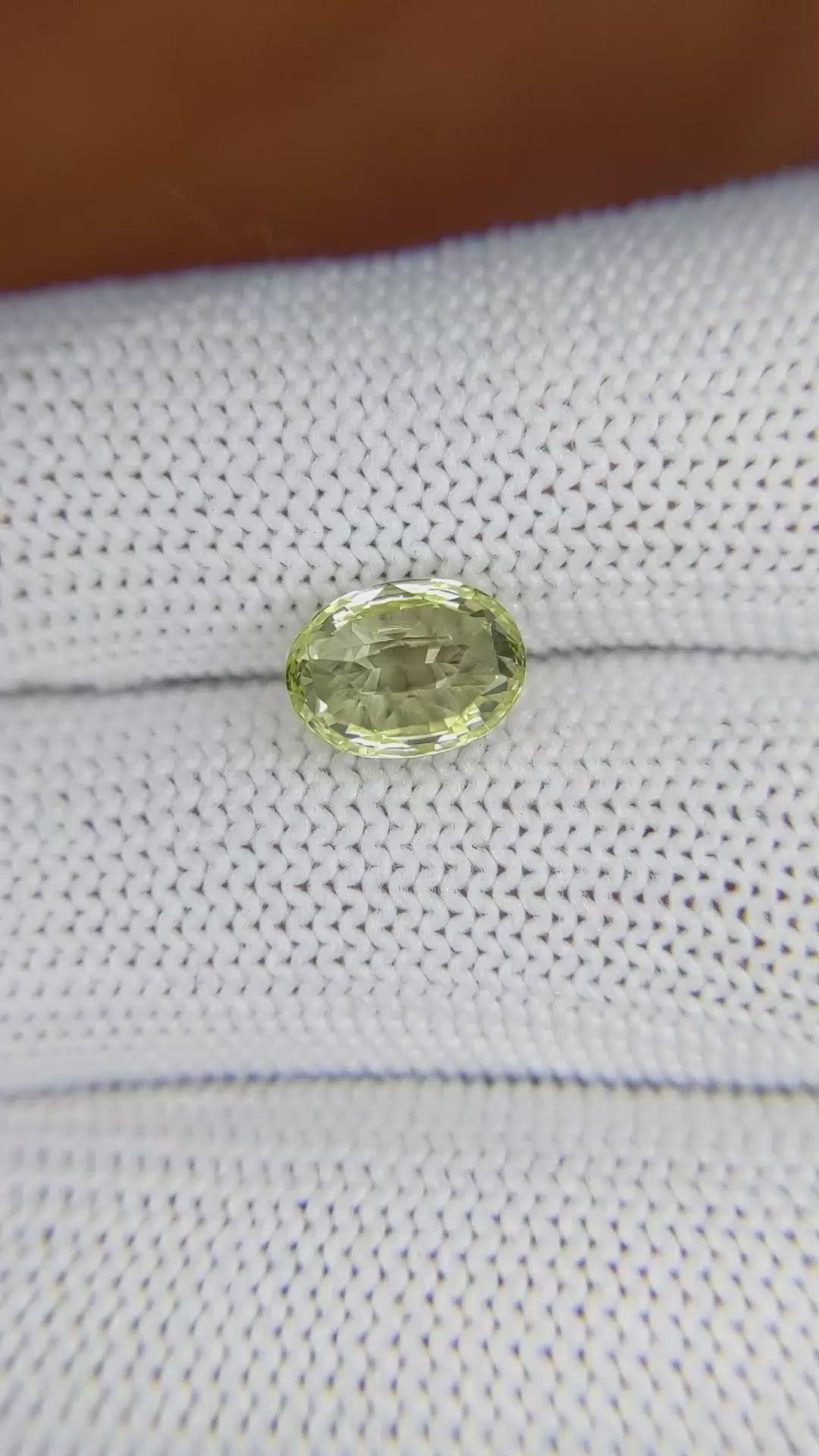 2.76 Ct. Chrysoberyl from Ceylon (Sri Lanka) Size Video