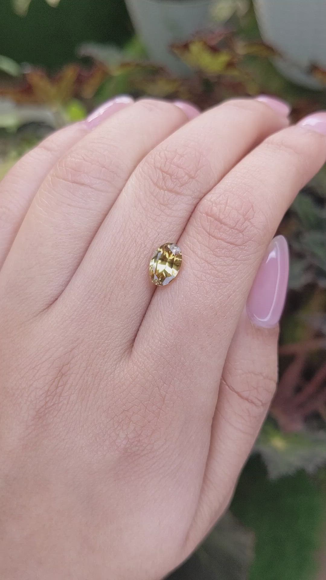 1.72 Ct. Chrysoberyl from Ceylon (Sri Lanka) Size Video