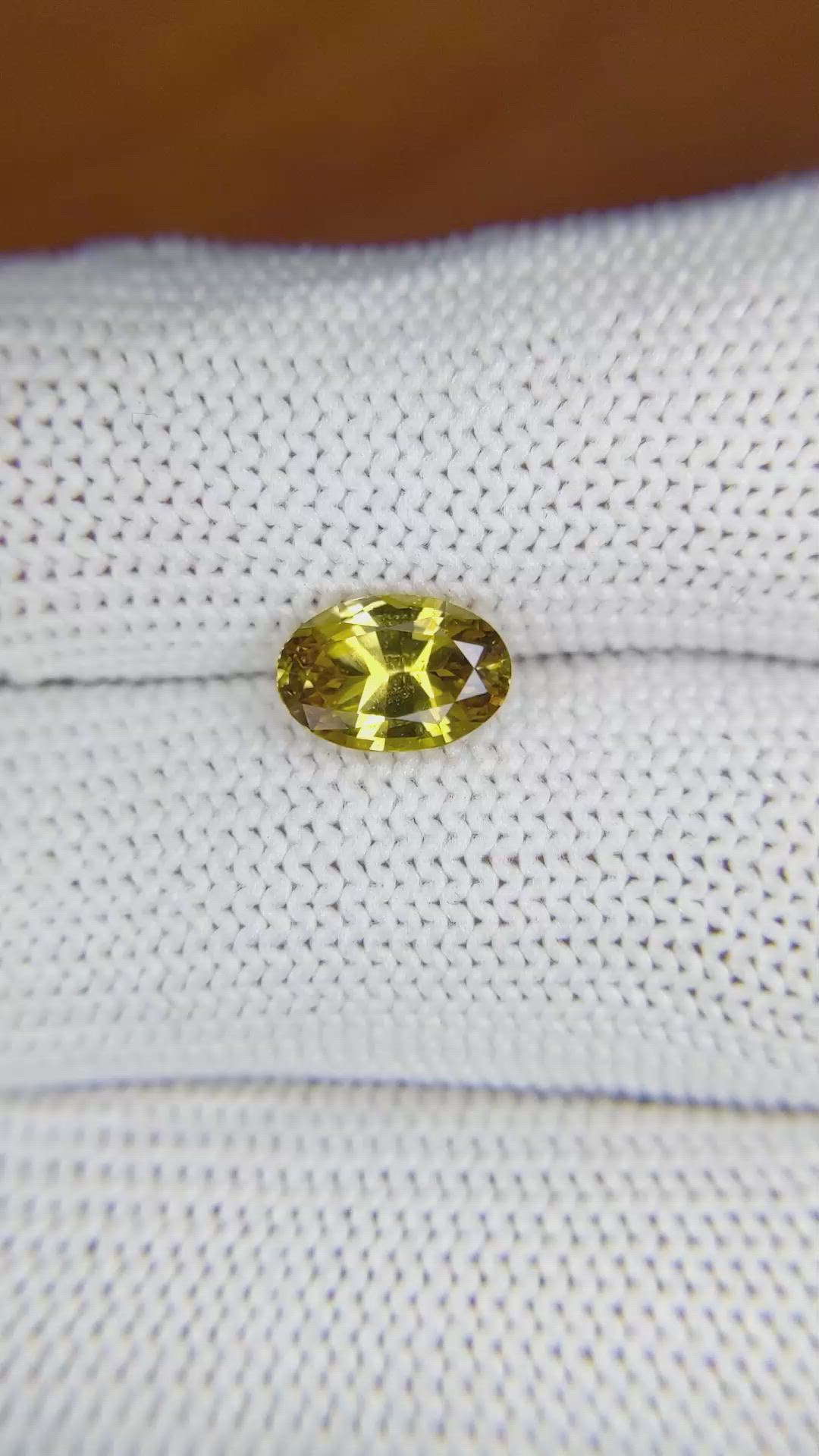 1.72 Ct. Chrysoberyl from Ceylon (Sri Lanka) Size Video