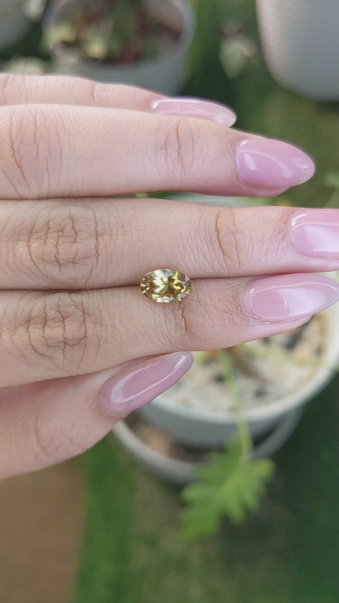 1.72 Ct. Chrysoberyl from Ceylon (Sri Lanka) Size Video