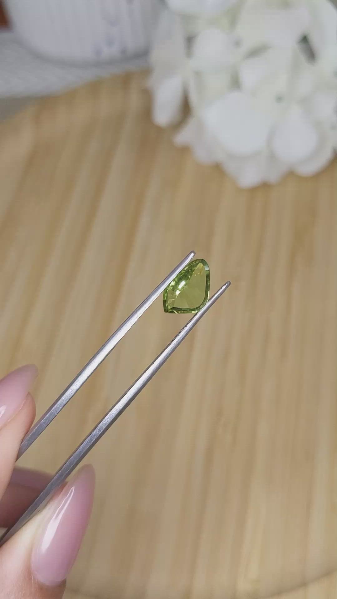 1.56 Ct. Chrysoberyl from Ceylon (Sri Lanka) Size Video
