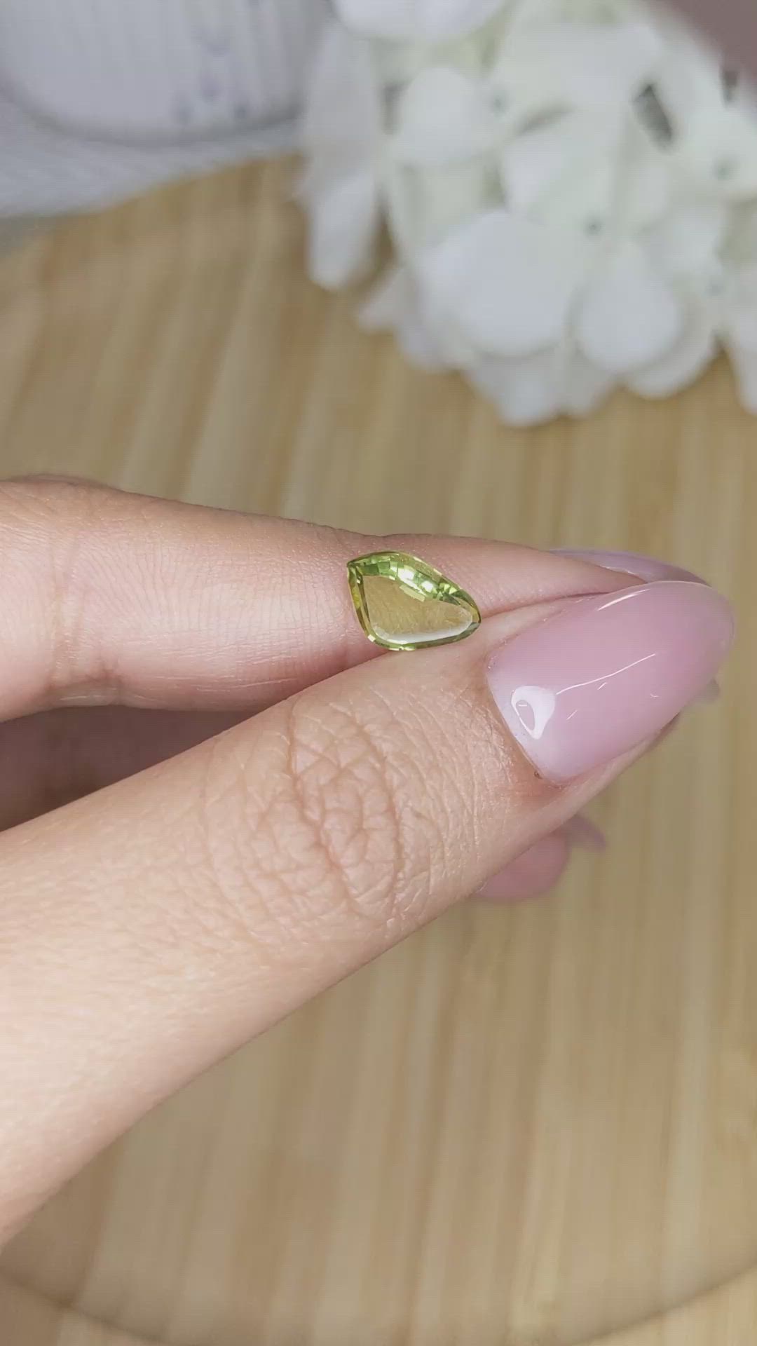 1.56 Ct. Chrysoberyl from Ceylon (Sri Lanka) Size Video