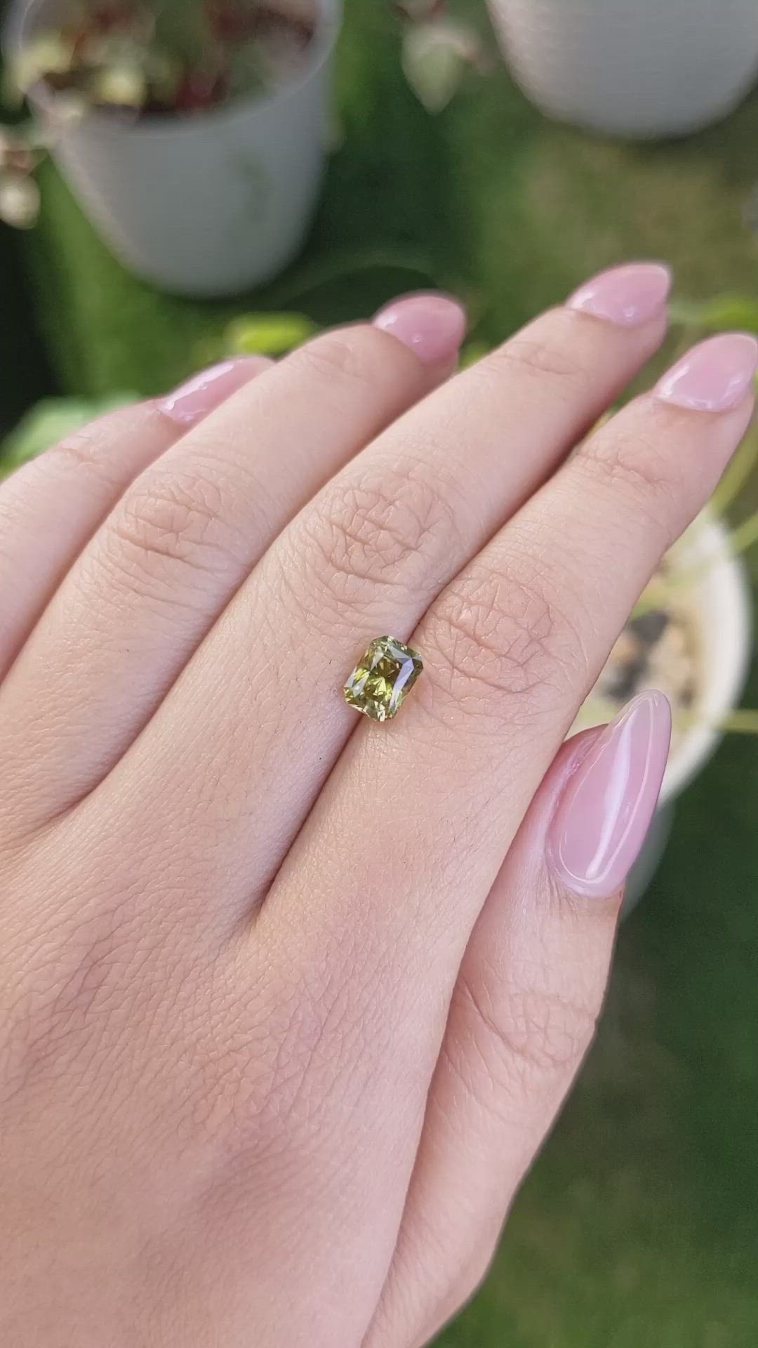 1.54 Ct. Chrysoberyl from Ceylon (Sri Lanka) Size Video