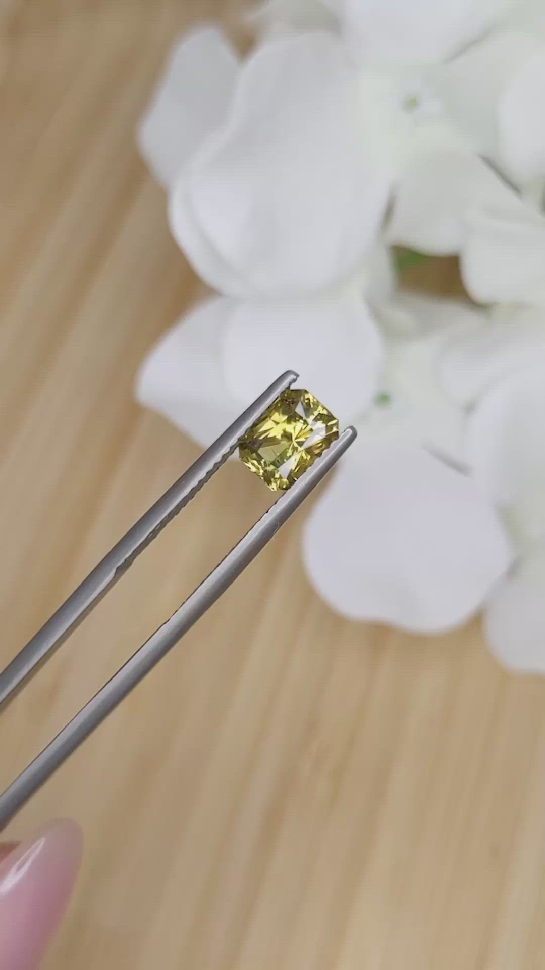 1.54 Ct. Chrysoberyl from Ceylon (Sri Lanka) Size Video