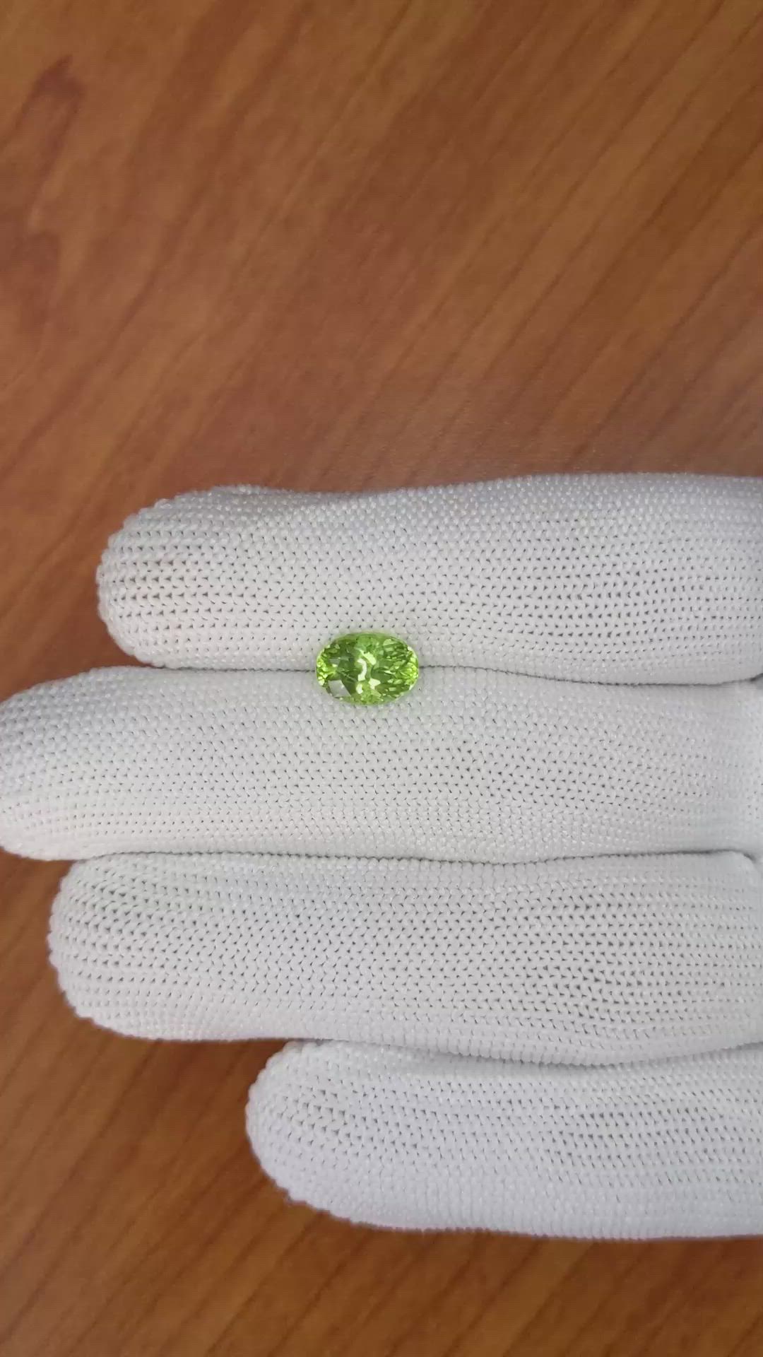 2.15 Ct. Peridot from Ceylon (Sri Lanka) Size Video