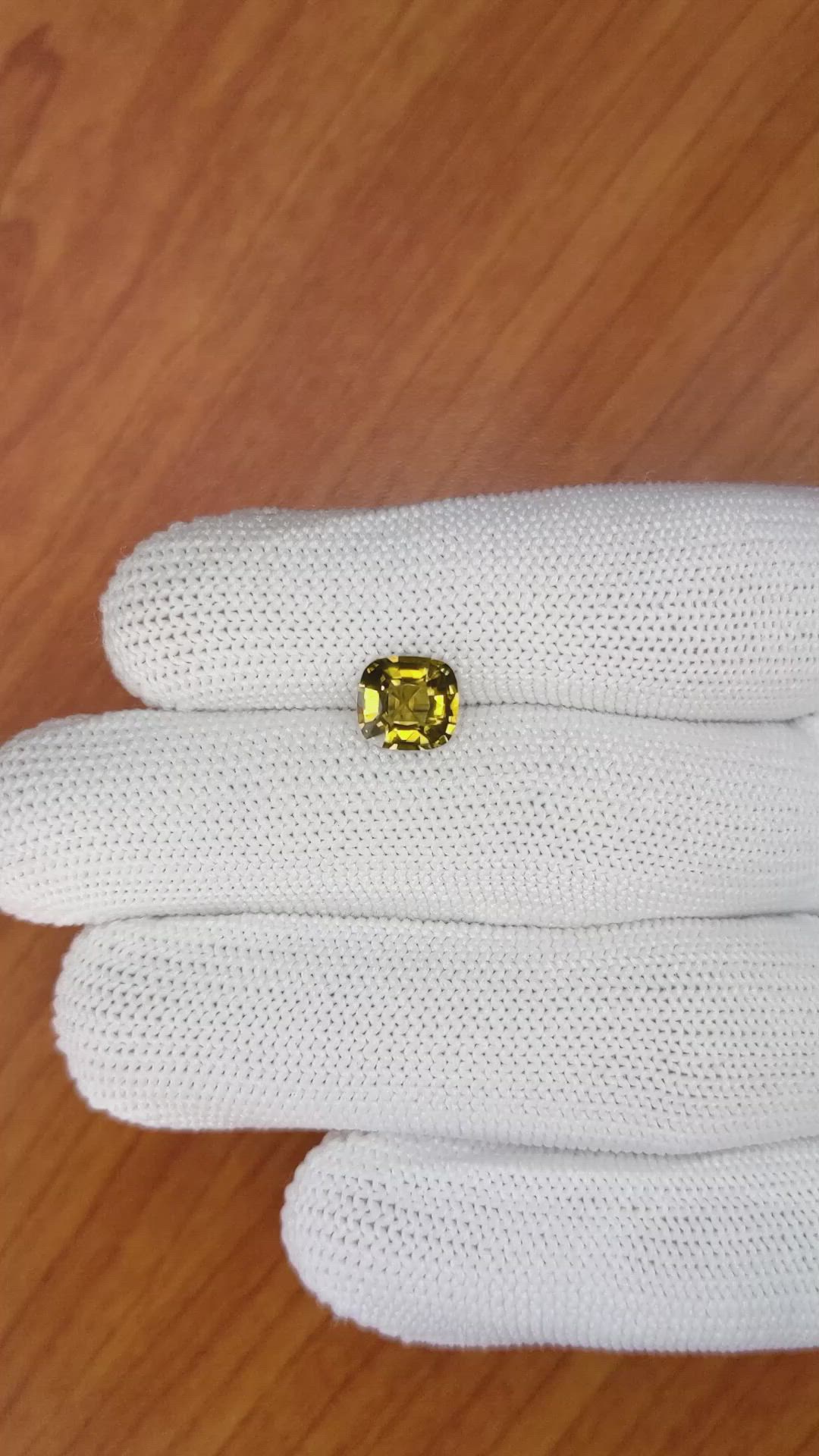 1.73 Ct. Chrysoberyl from Ceylon (Sri Lanka) Size Video