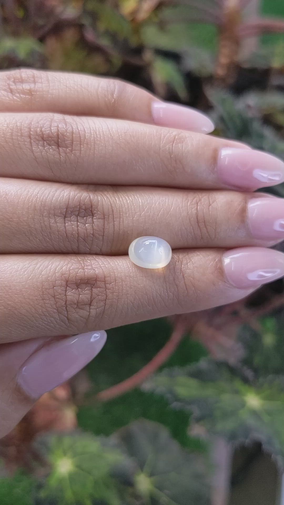 2.73 Ct. Cabochon Moonstone from Ceylon (Sri Lanka) Size Video