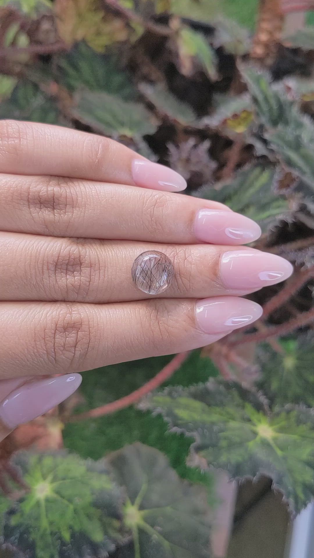 2.78 Ct. Cabochon Rutilated Quartz from Ceylon (Sri Lanka) Size Video