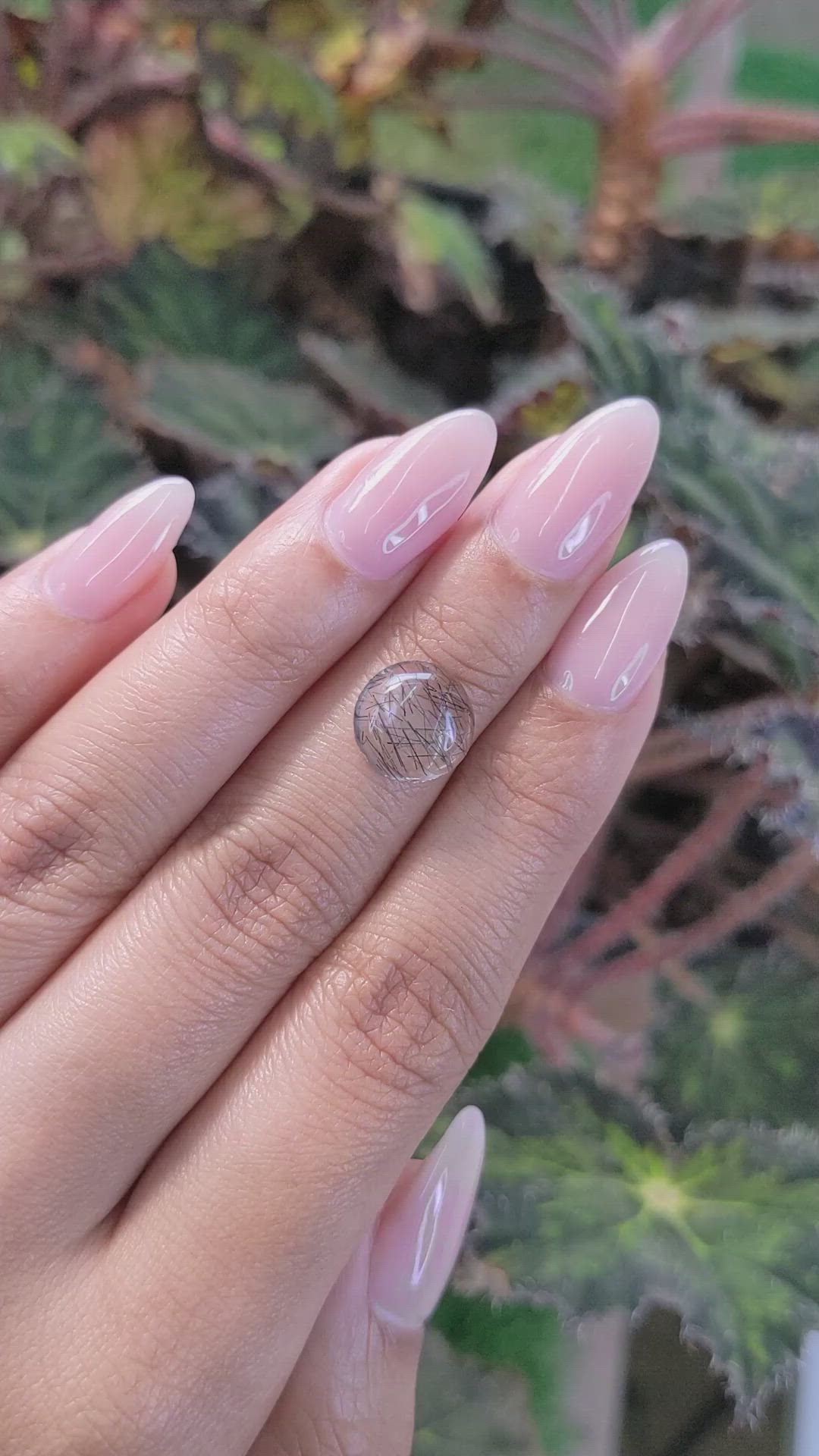 2.78 Ct. Cabochon Rutilated Quartz from Ceylon (Sri Lanka) Size Video