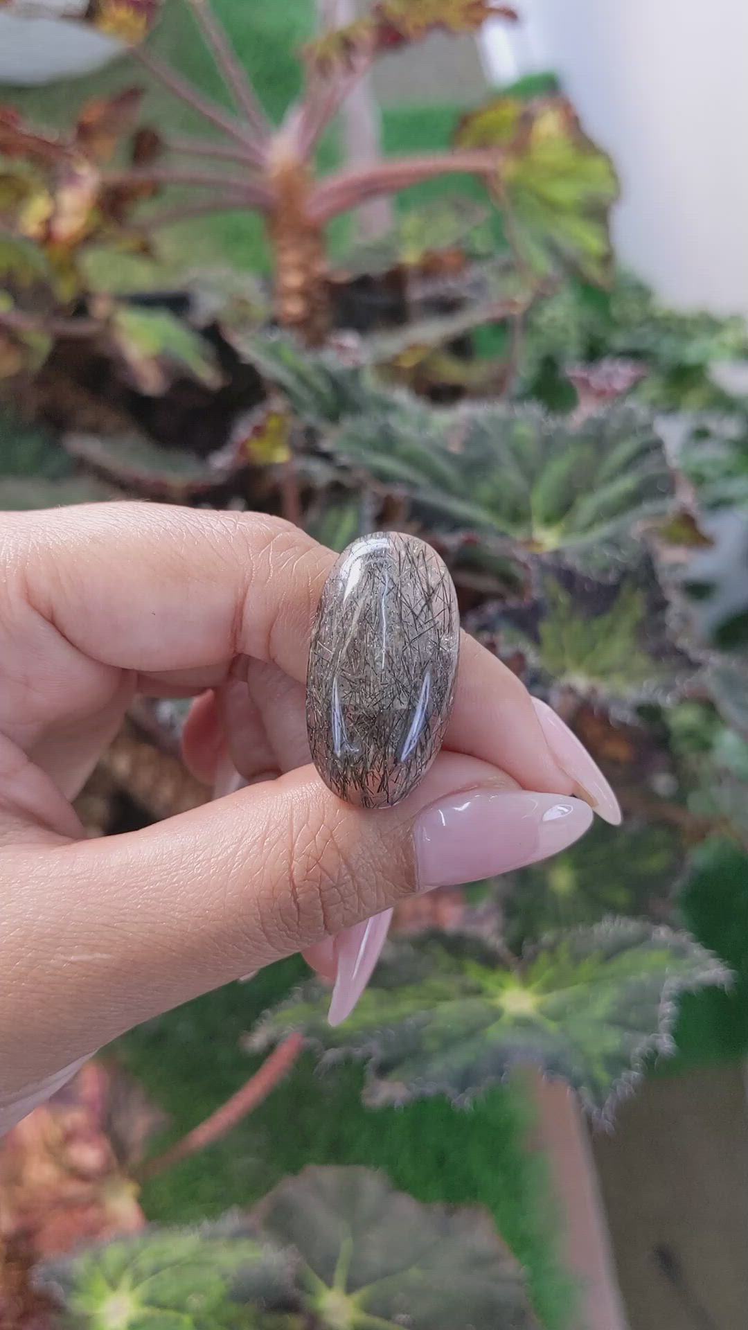 25.94 Ct. Cabochon Rutilated Quartz from Ceylon (Sri Lanka) Size Video