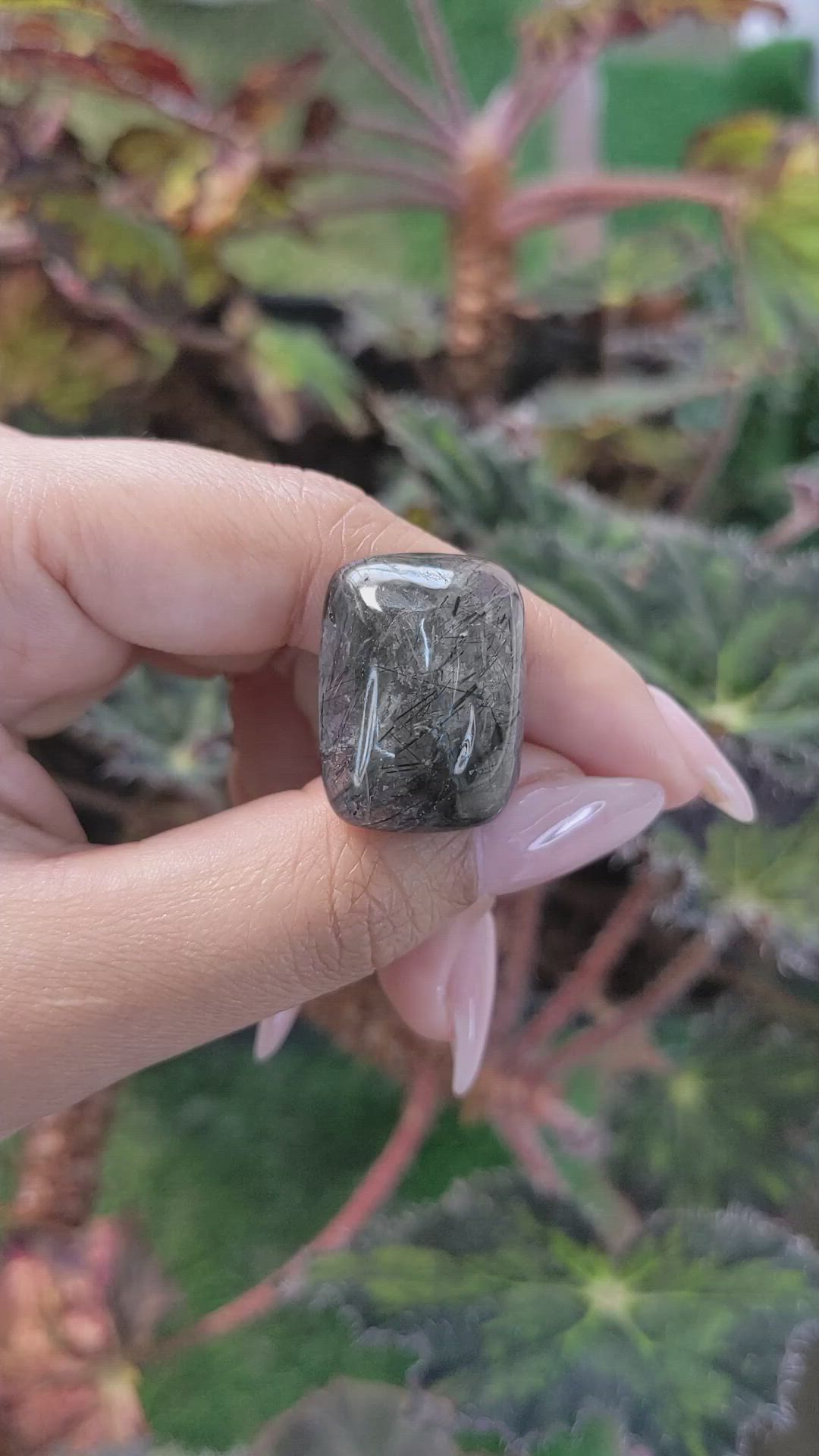 35.65 Ct. Cabochon Rutilated Quartz from Ceylon (Sri Lanka) Size Video